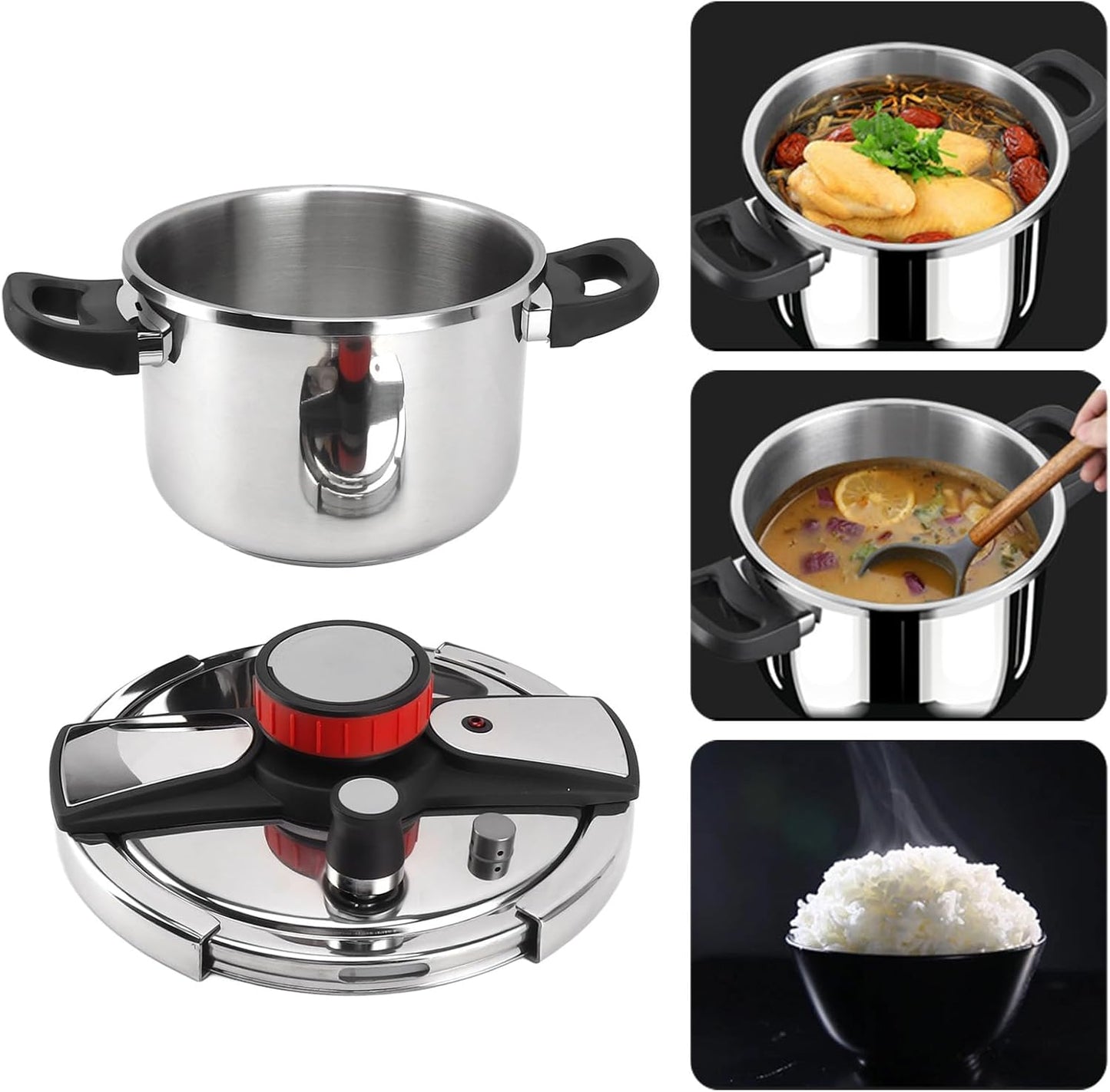 SafeCook™ Panela De Pressão - Aço Inoxidável Anti Explosão