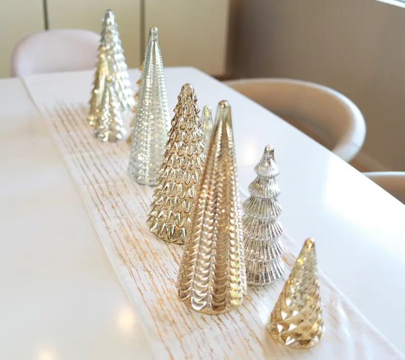 🎄 Conjunto de 5 árvores de vidro iluminadas da coleção Technolux🎄
