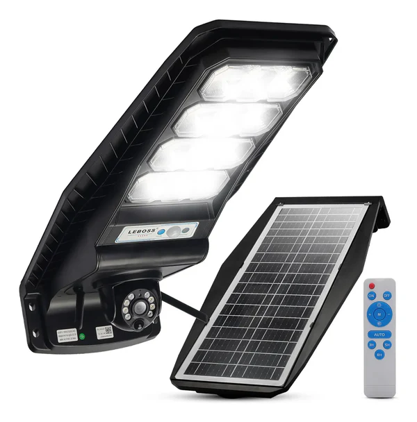 Refletor 450w c/camera fullhd - ENERGIA SOLAR não precisa de fios