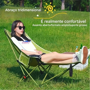 ( COMPRE 1 E LEVE 2 ) Cadeira de Camping Portátil Ajustável e Dobrável