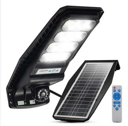Refletor 450w c/camera fullhd - ENERGIA SOLAR não precisa de fios