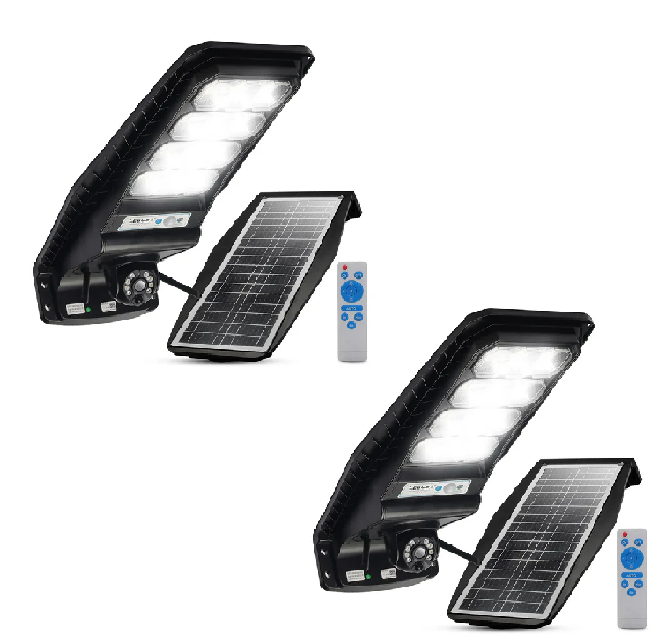 Refletor 450w c/camera fullhd - ENERGIA SOLAR não precisa de fios