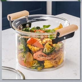 Panela de Vidro Resistente ao Calor