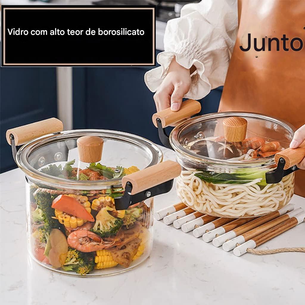 Panela de Vidro Resistente ao Calor