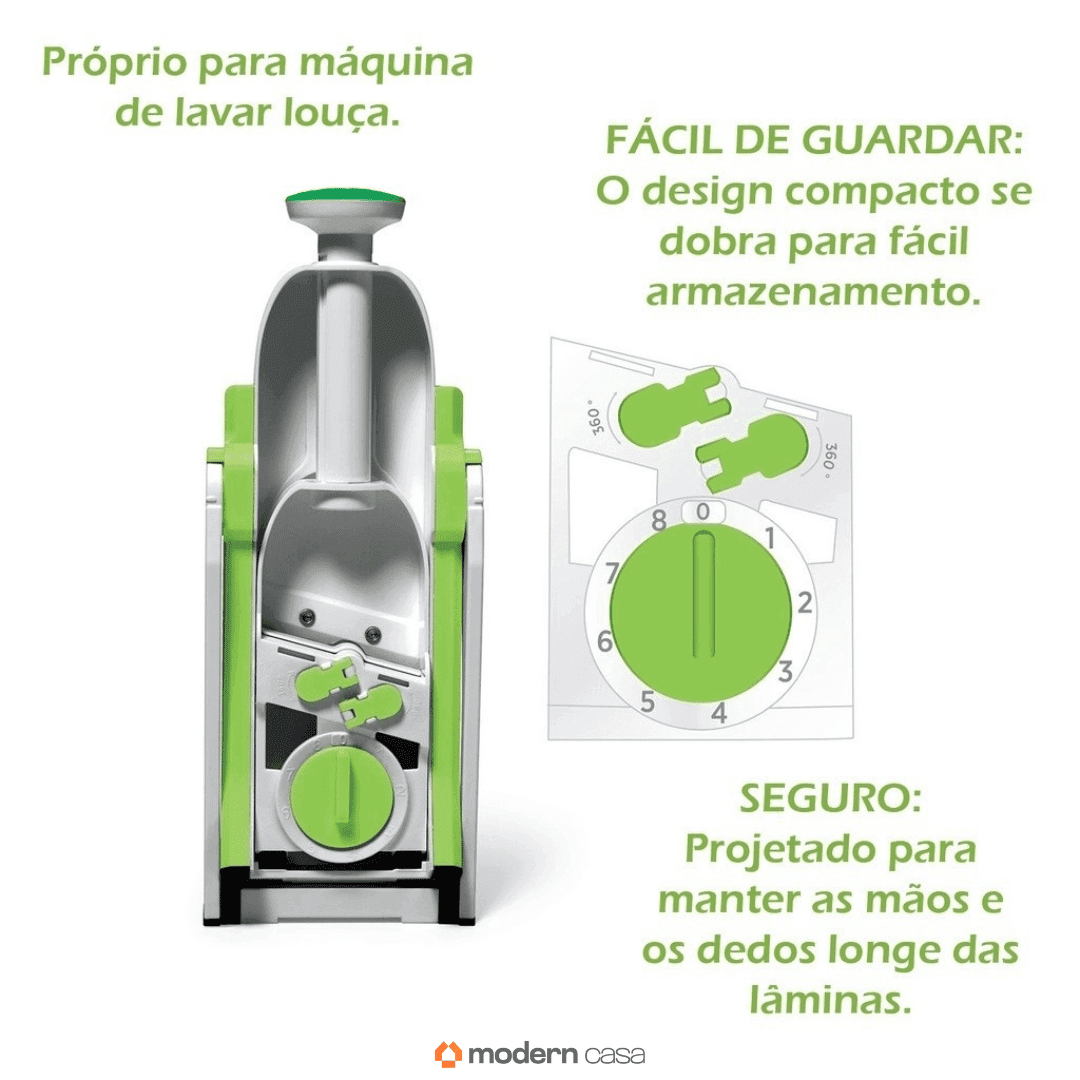 Cortador Mandoline Multifuncional 5 Funções