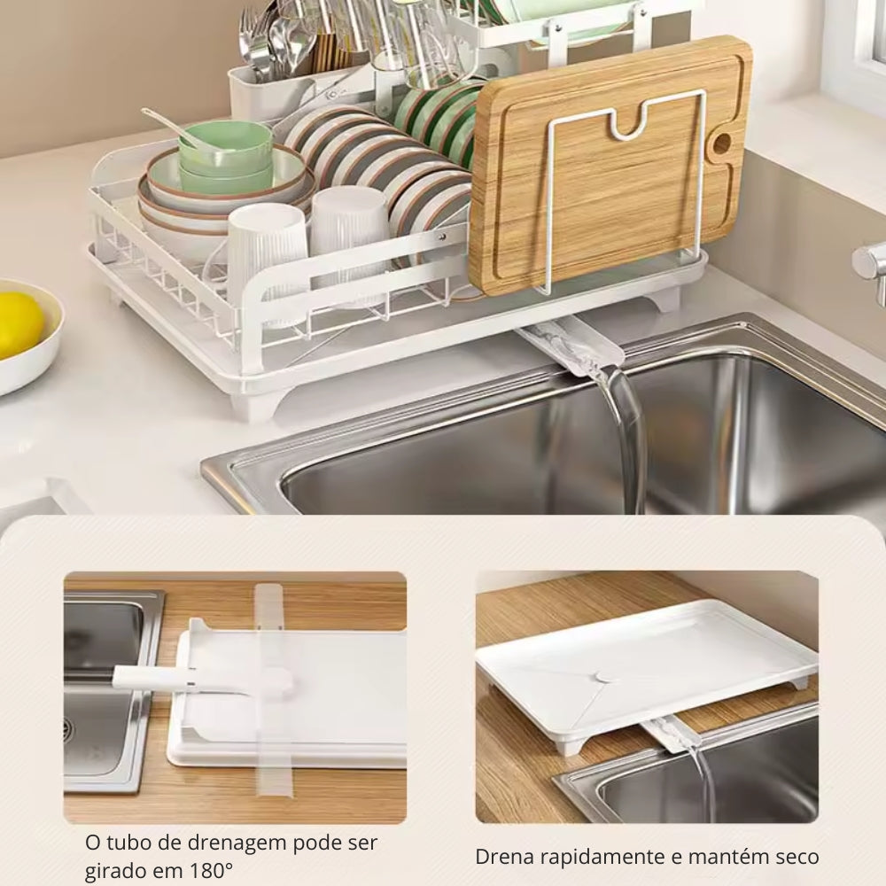 Escorredor Dobrável 2 Andares C/ Drenagem