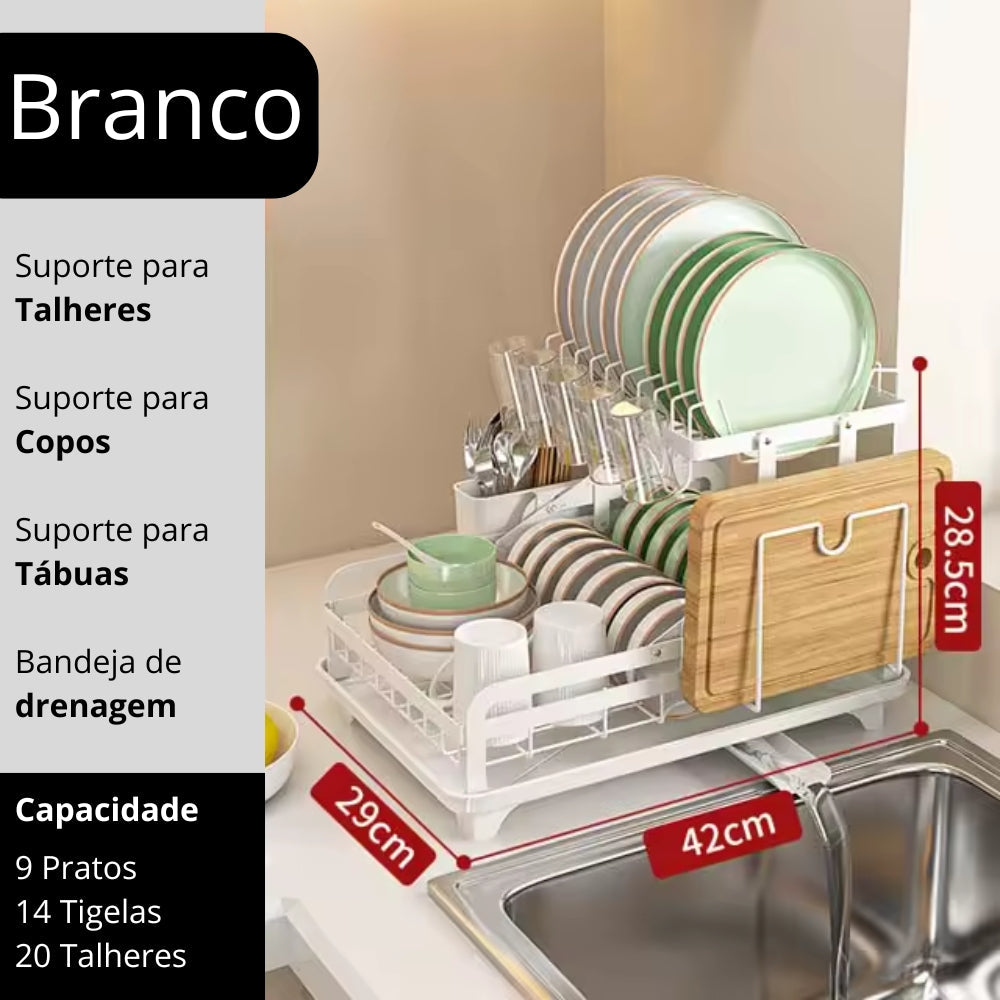 Escorredor Dobrável 2 Andares C/ Drenagem