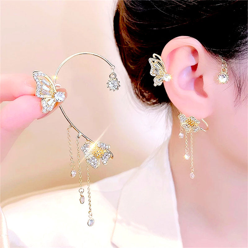 Brinco Butterfly - Belíssimo Brinco De Zircônias No Estilo Borboletas