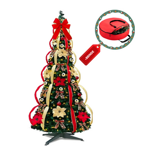 Árvore de Natal Retrátil Estilo Pinheiro - Decoração Luxuosa + BRINDE HOJE