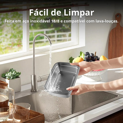 Lancheira Elétrica sem Fio Alimosty com Talheres de Brinde!