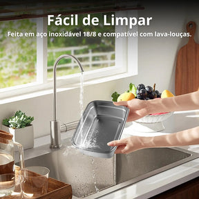 Lancheira Elétrica sem Fio Alimosty com Talheres de Brinde!