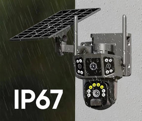 Câmera de Segurança 4G com Painel Solar 3 Lentes Resolução HD 1080 Pro