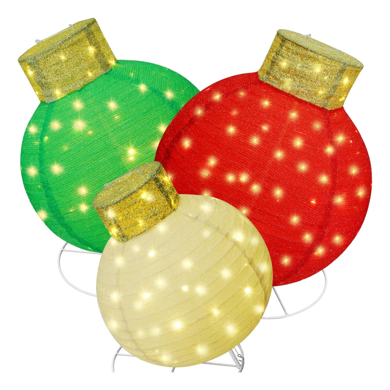 Conjunto Esferas de Enfeites de Natal com Micro Leds 2025