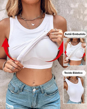 REGATA COM SUTIÃ EMBUTIDO (COMPRE 1 LEVE 3)