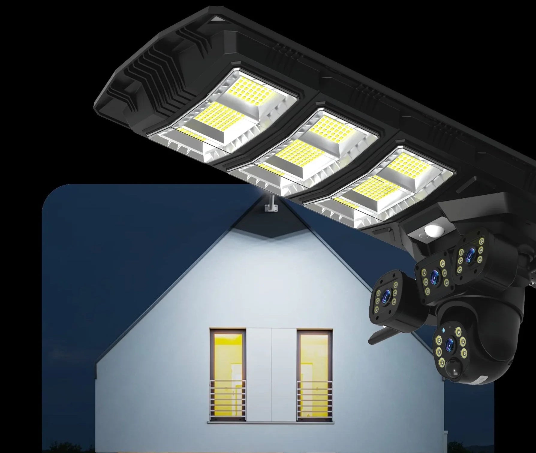 Refletor 450w c/camera fullhd - ENERGIA SOLAR não precisa de fios