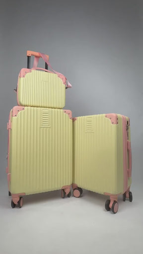 2 Malas Bordo Viagem + Frasqueira | Cadeado Numérico | Padrão ANAC | Rodinhas 360° |