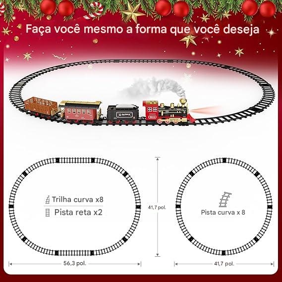 Trem Elétrico Circulatório Para Árvore de Natal